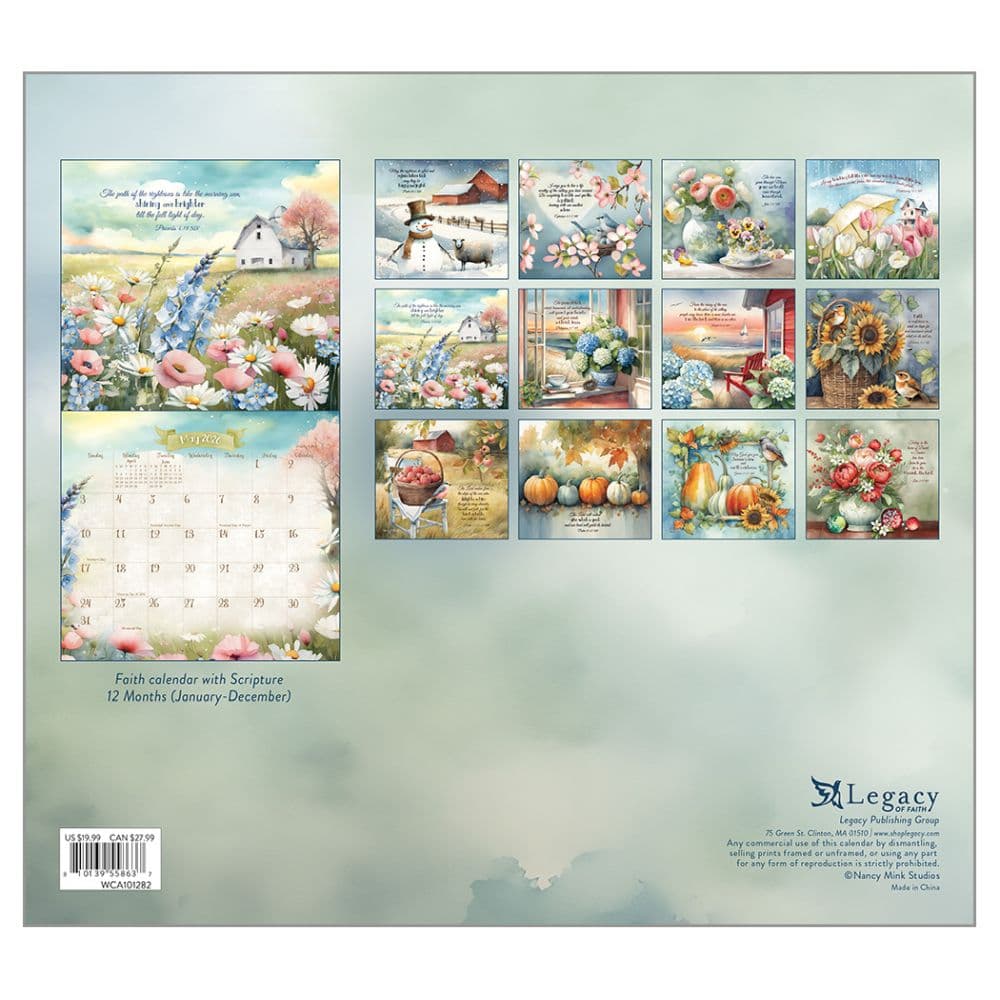 Faithful Heart and Home by Nancy Mink 2026 Wall Calendar First Alternate Image