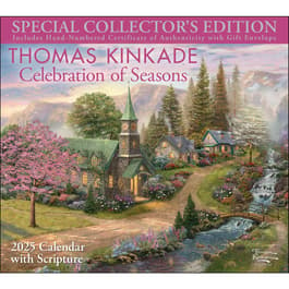 Thomas Kinkade Special Collector's Edition with Scripture 2025 Wall Calendar