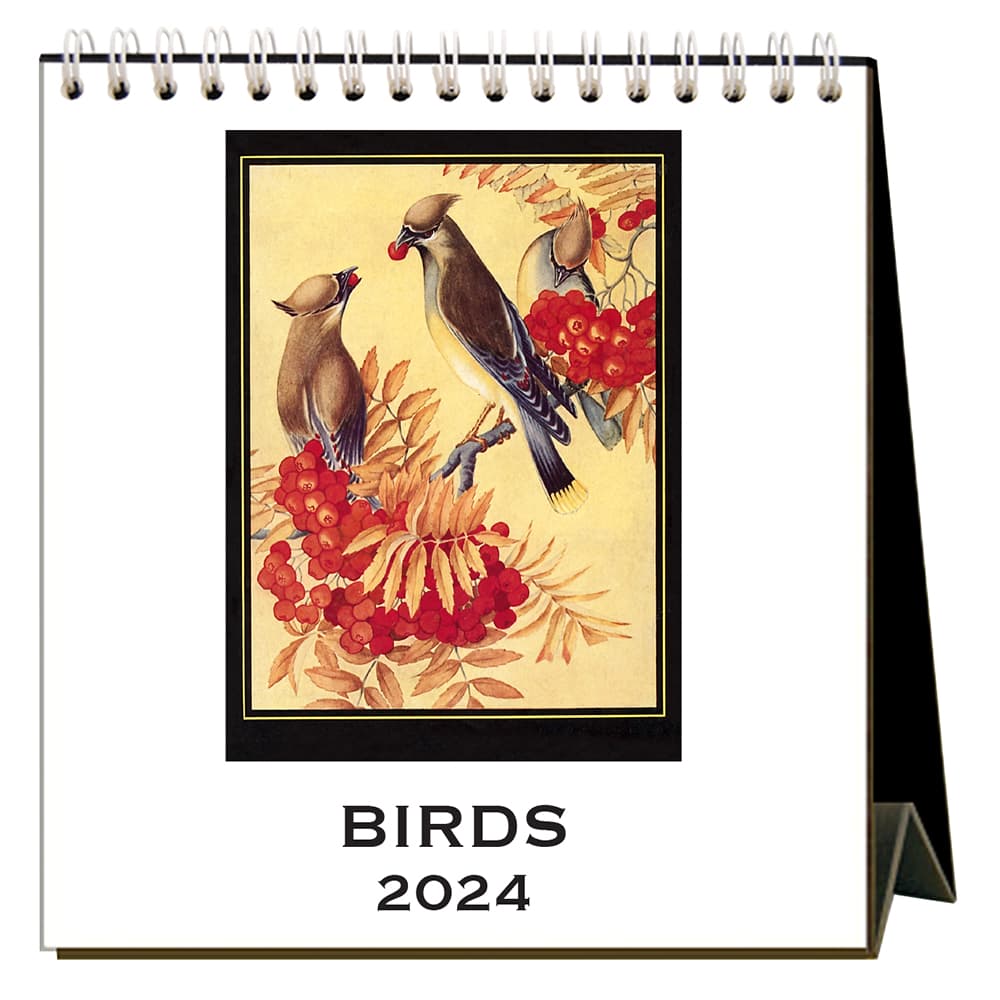 Birds 2024 Easel Desk Calendar