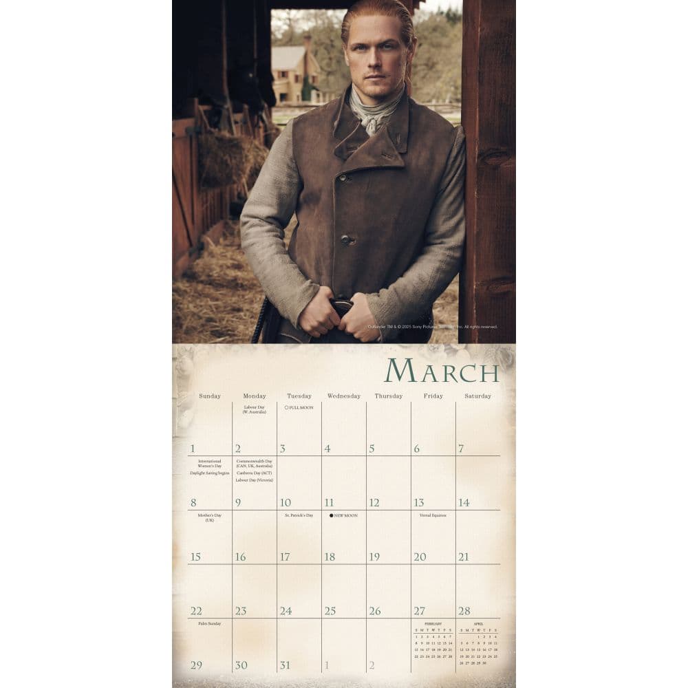 Outlander 2026 Mini Wall Calendar Third Alternate Image