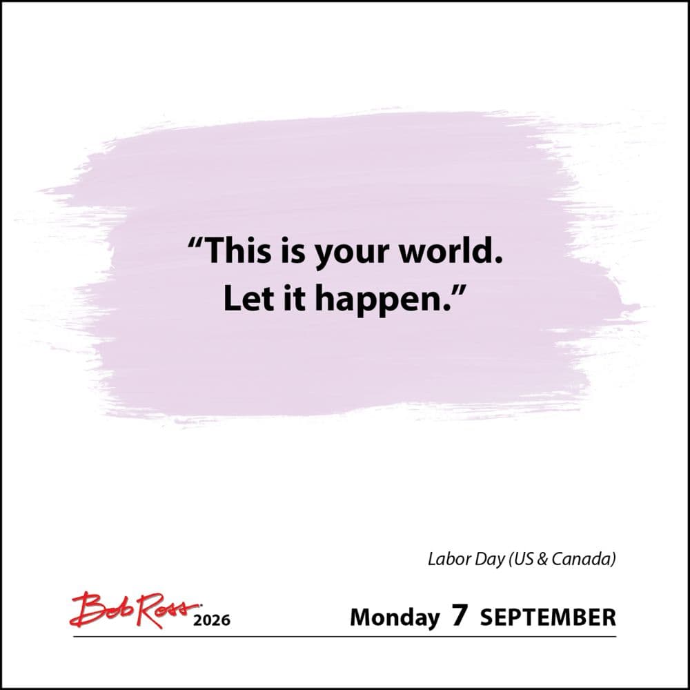 Bob Ross 2026 Desk Calendar Fourth Alternate Image