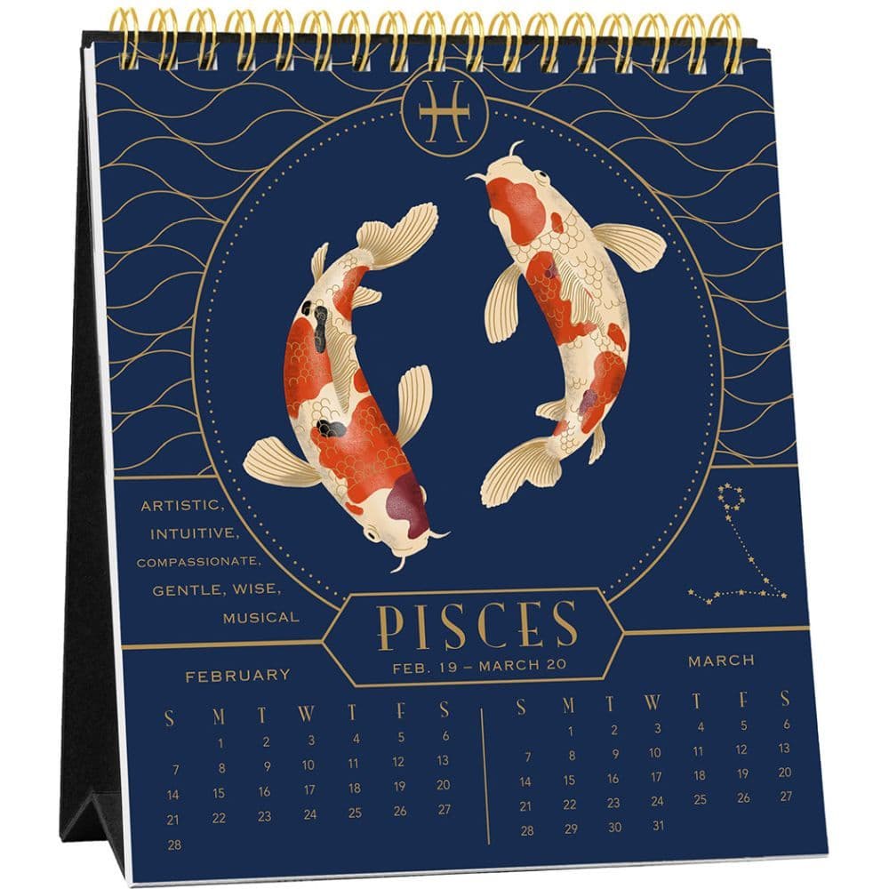 Zodiac Easel Desk Calendar