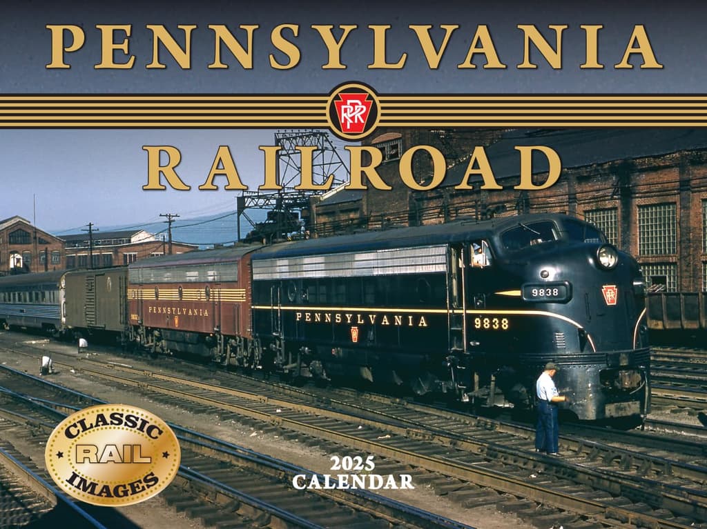 Pennsylvania Trains Railroad 2025 Wall Calendar