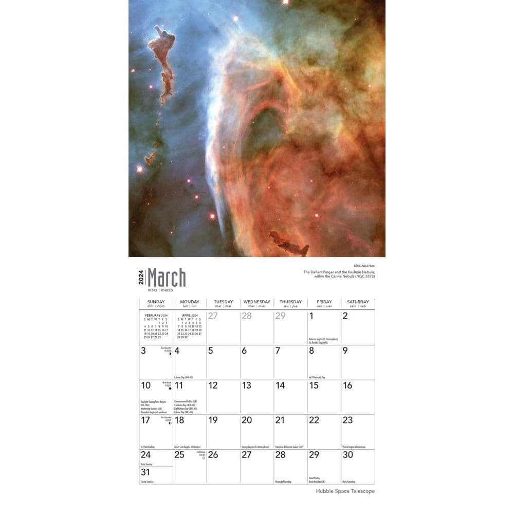 Hubble Space Telescope 2024 Mini Wall Calendar Second Alternate Image width=&quot;1000&quot; height=&quot;1000&quot;