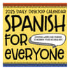 image Spanish Words 2025 Desk Calendar front