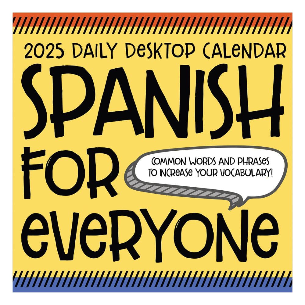 Spanish Words 2025 Desk Calendar front