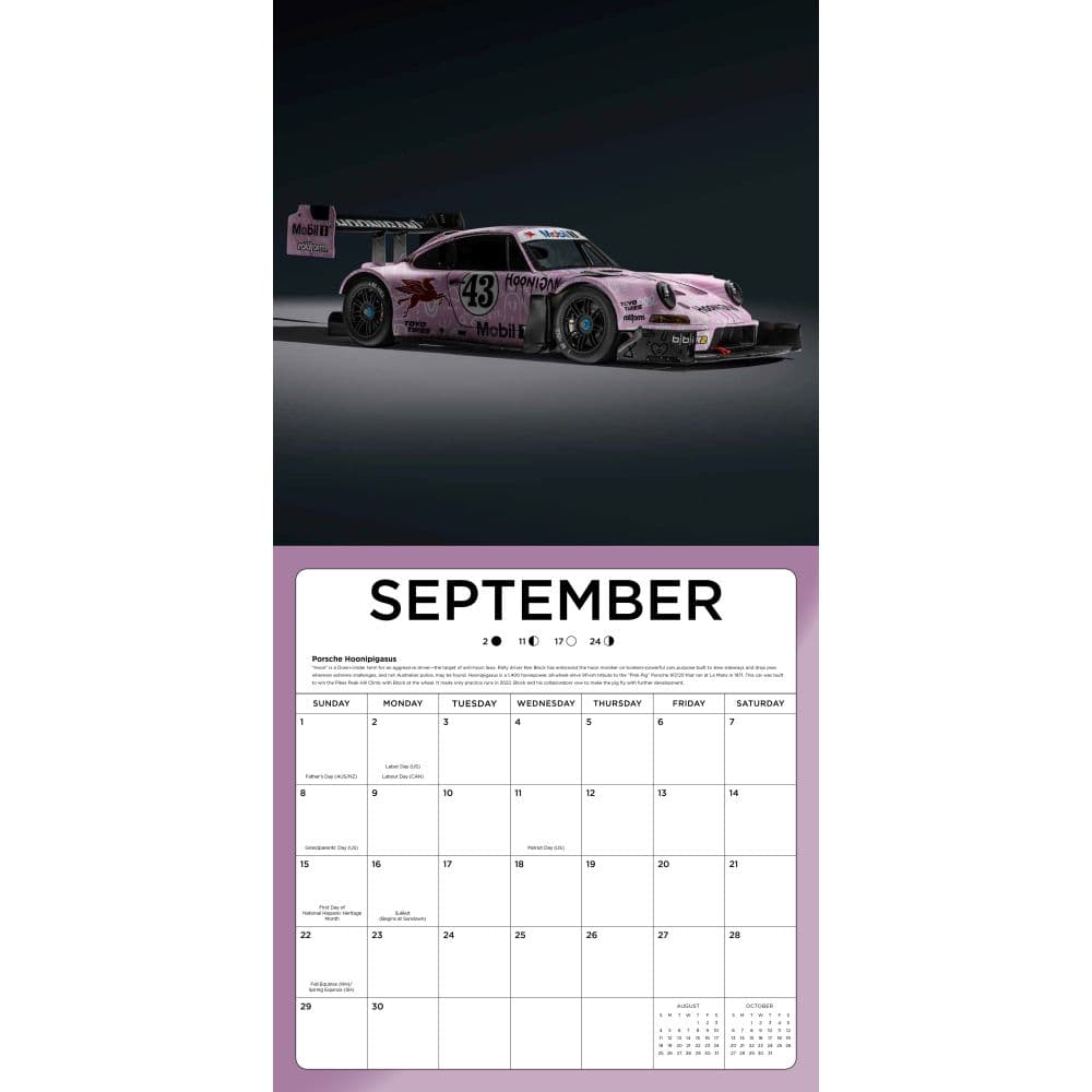 Supercars 2024 Wall Calendar