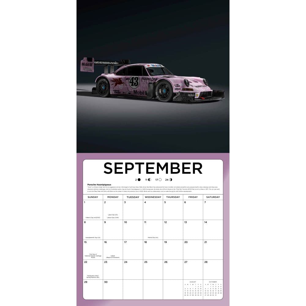 Supercars 2024 Wall Calendar Alternate Image 2