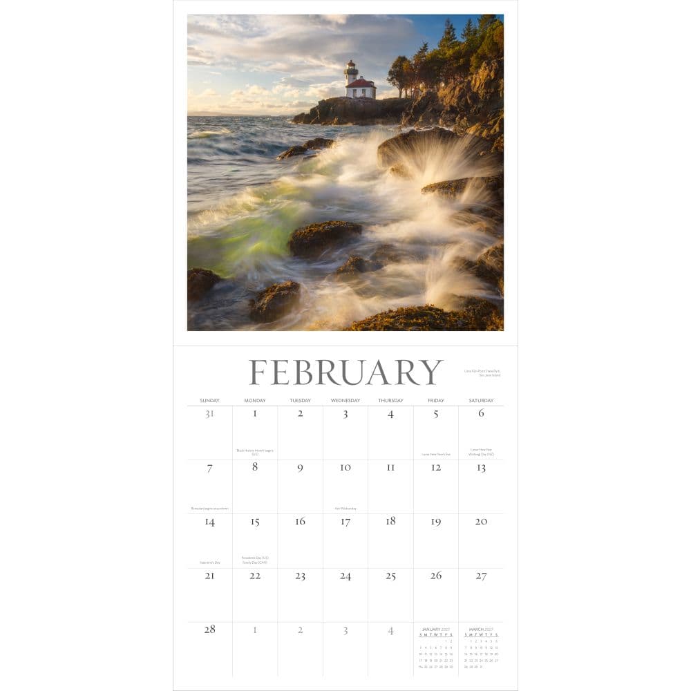 Washington Evergreen 2027 Wall Calendar Third Alternate Image