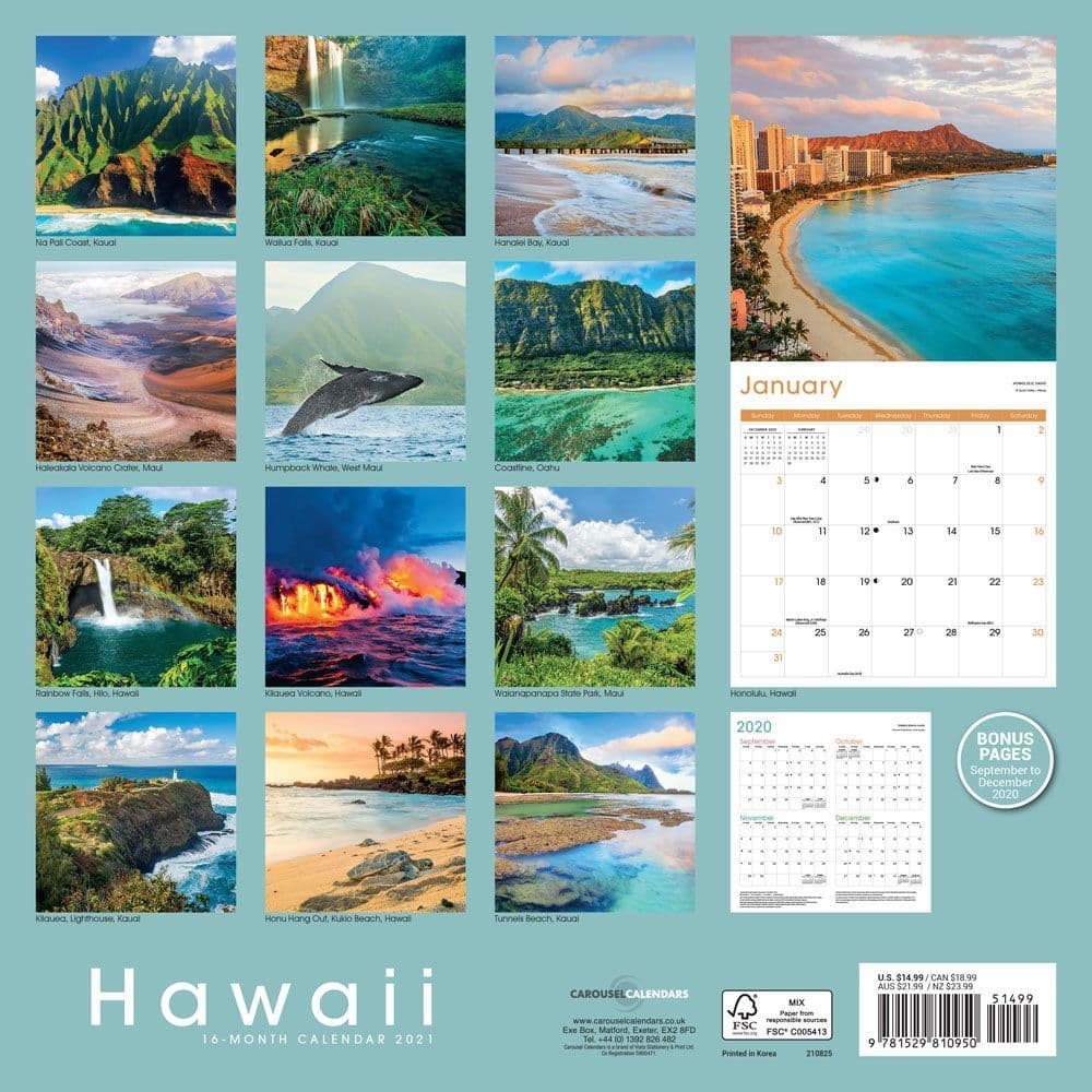 Hawaii Wall Calendar - Calendars.com