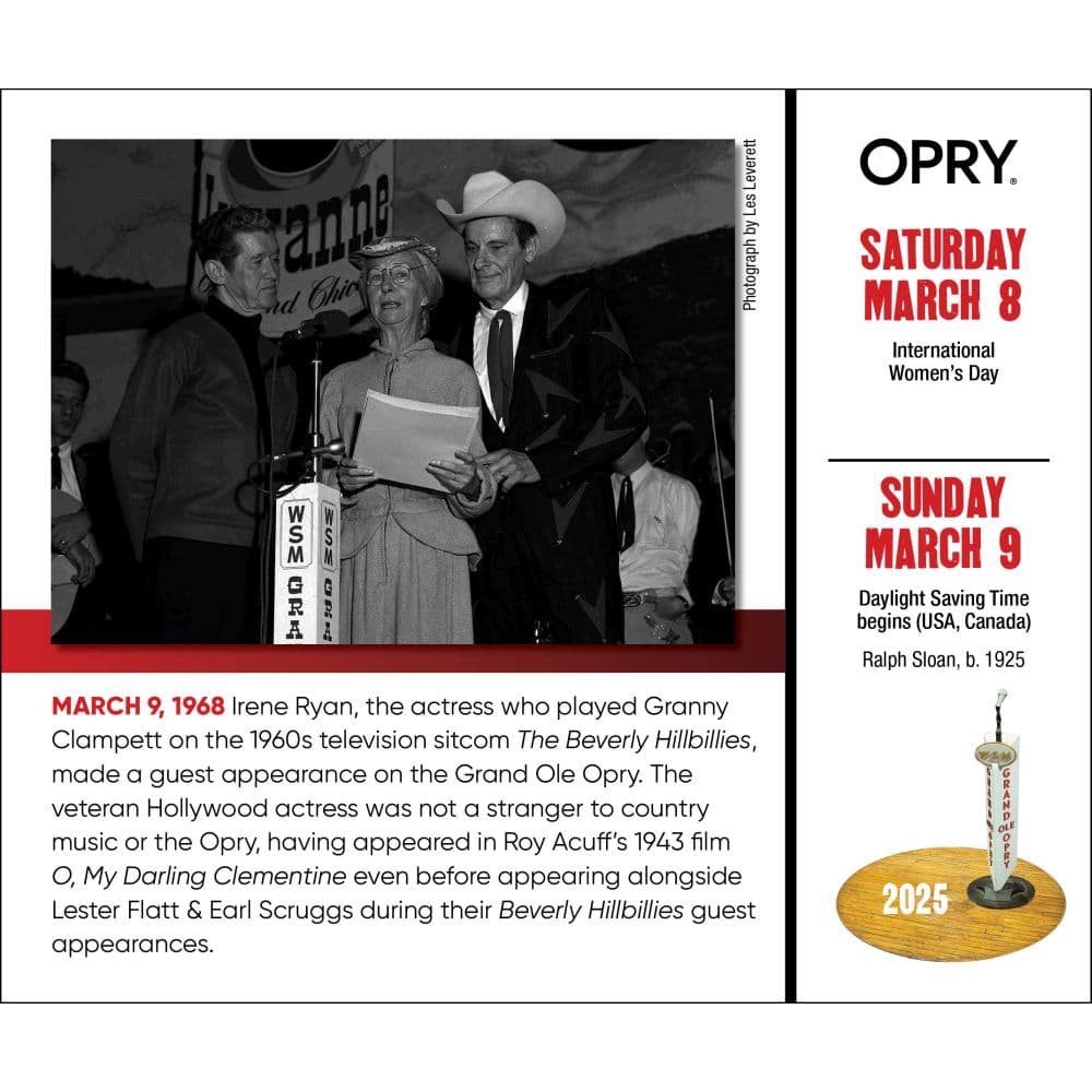 Grand Ole Opry 2025 Desk Calendar Fourth  Alternate Image