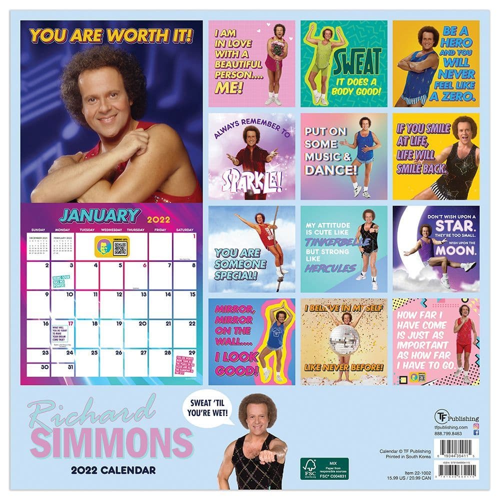 Richard Simmons 2022 Wall Calendar - Calendars.com