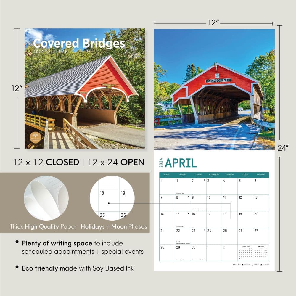 Covered Bridges 2024 Wall Calendar