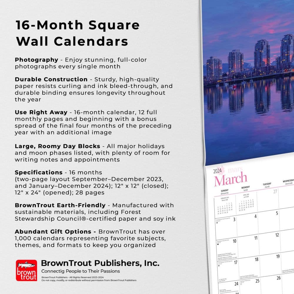 British Columbia 2024 Wall Calendar - Calendars.com