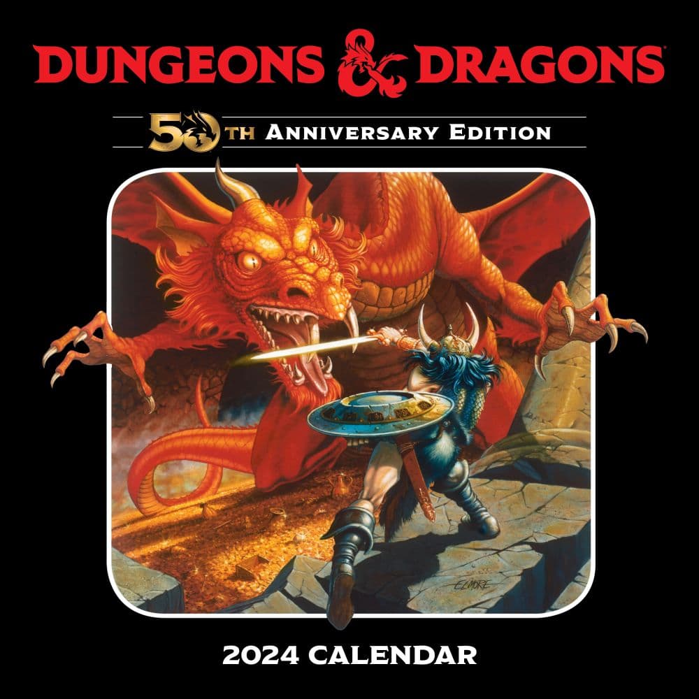 Dungeons and Dragons Deluxe 2025 Wall Calendar