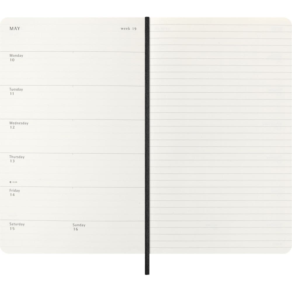 Moleskine Black Large Soft Cover 2027 Weekly Planner Fourth Alternate Image