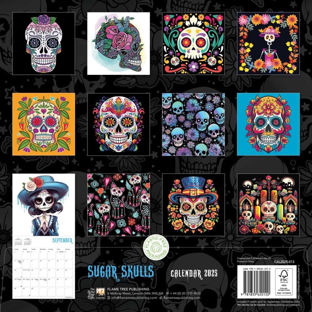 Sugar Skulls 2025 Wall Calendar