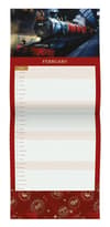 image Harry Potter Hogwarts Family 2025 Wall Calendar empty grid