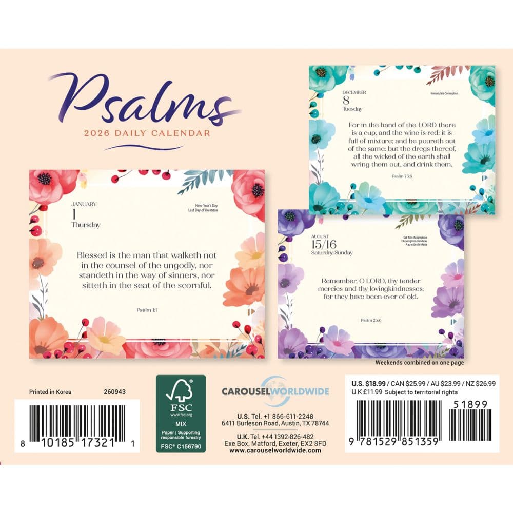 Psalms 2026 Desk Calendar First Alternate Image
