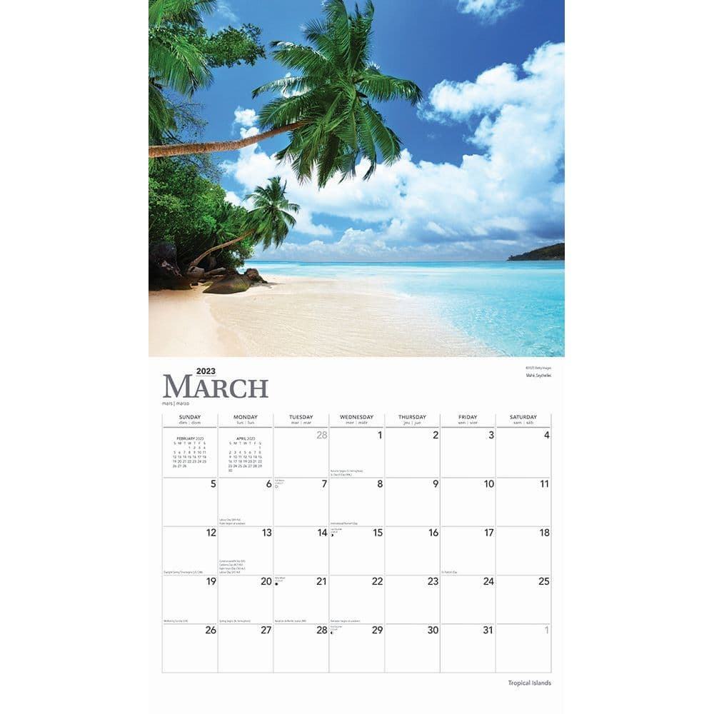 Tropical Islands Deluxe 2023 Wall Calendar - Calendars.com