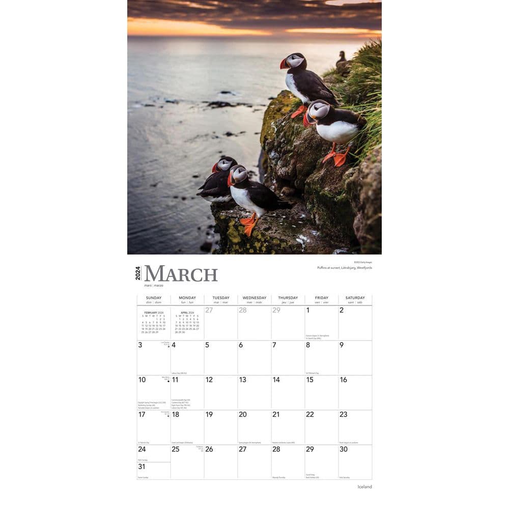 Iceland 2024 Wall Calendar