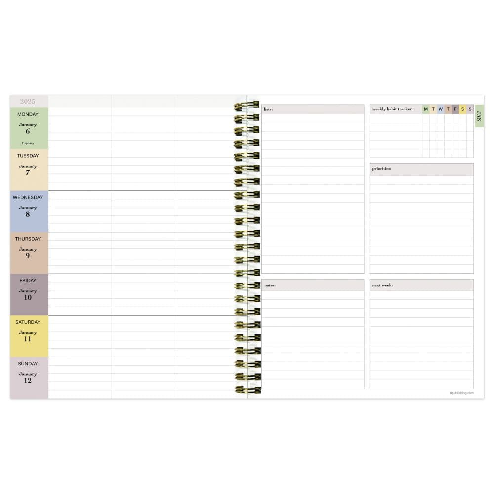 Lemon of Capri 2025 Weekly Planner weekly view