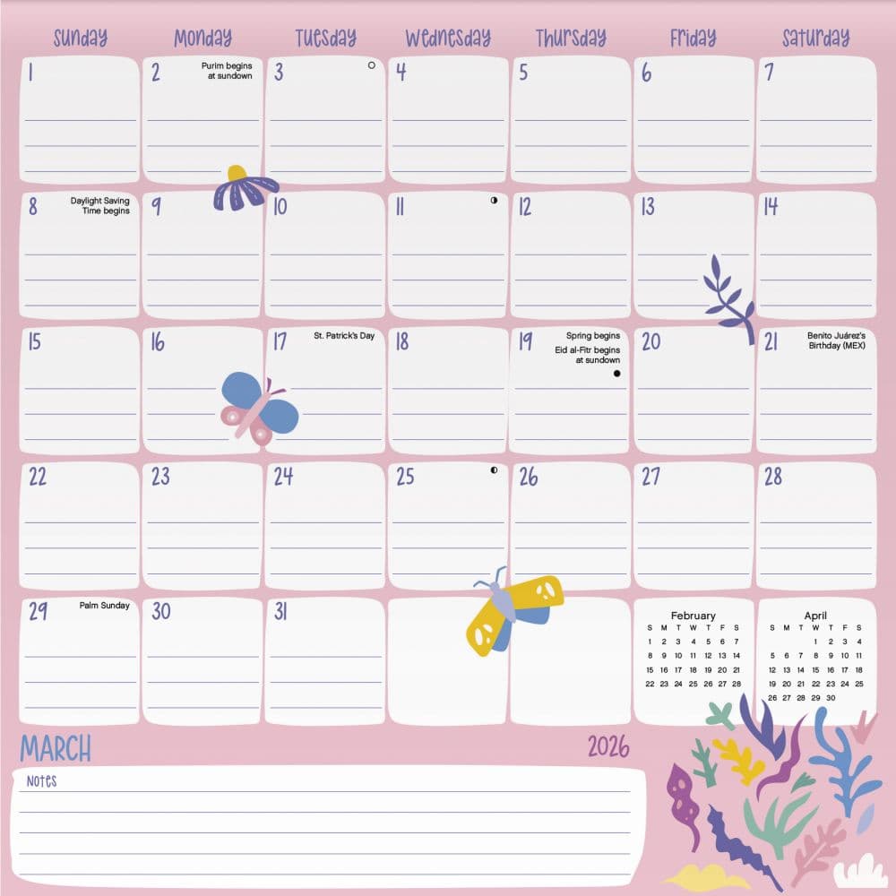 Family Design 2026 Magnetic Desk Calendar Fifth Alternate Image