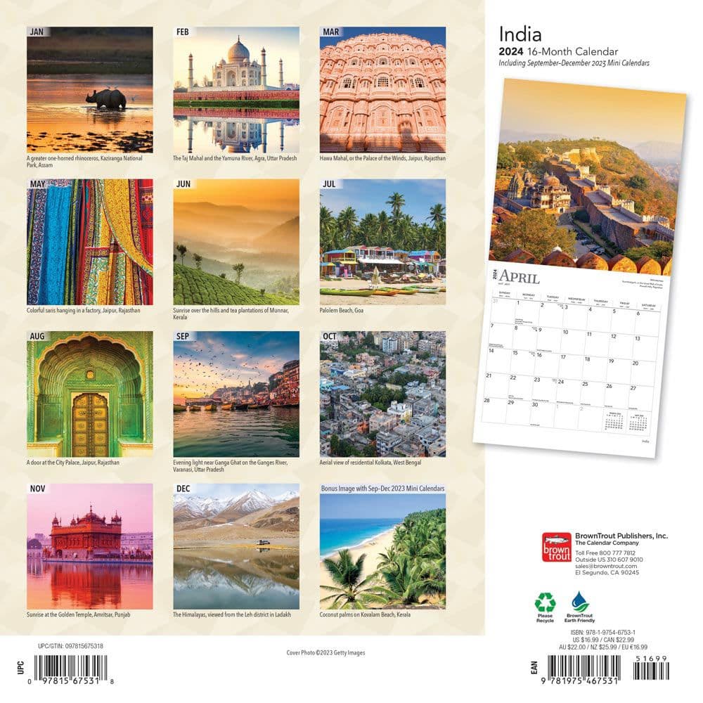 India 2024 Wall Calendar First Alternate Image width=&quot;1000&quot; height=&quot;1000&quot;