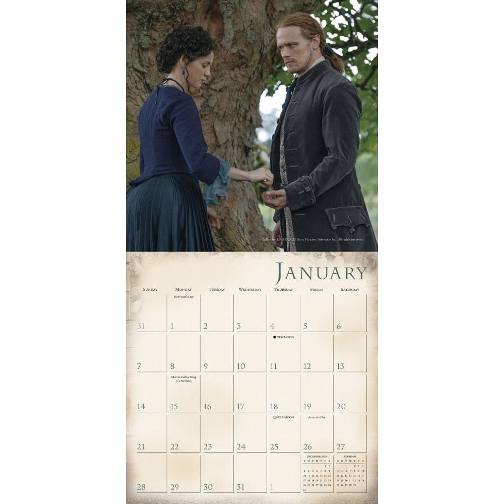 Outlander 2024 Mini Wall Calendar