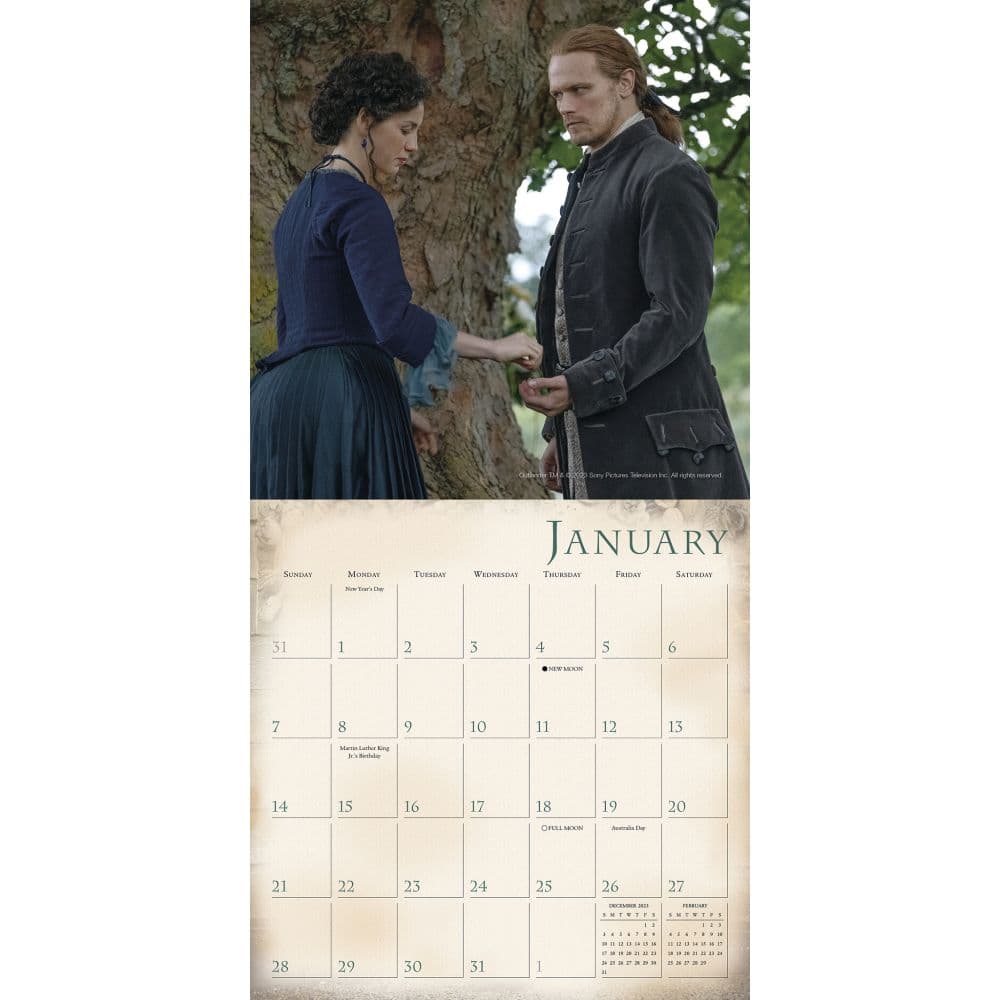 Outlander 2024 Mini Wall Calendar Alternate Image 2