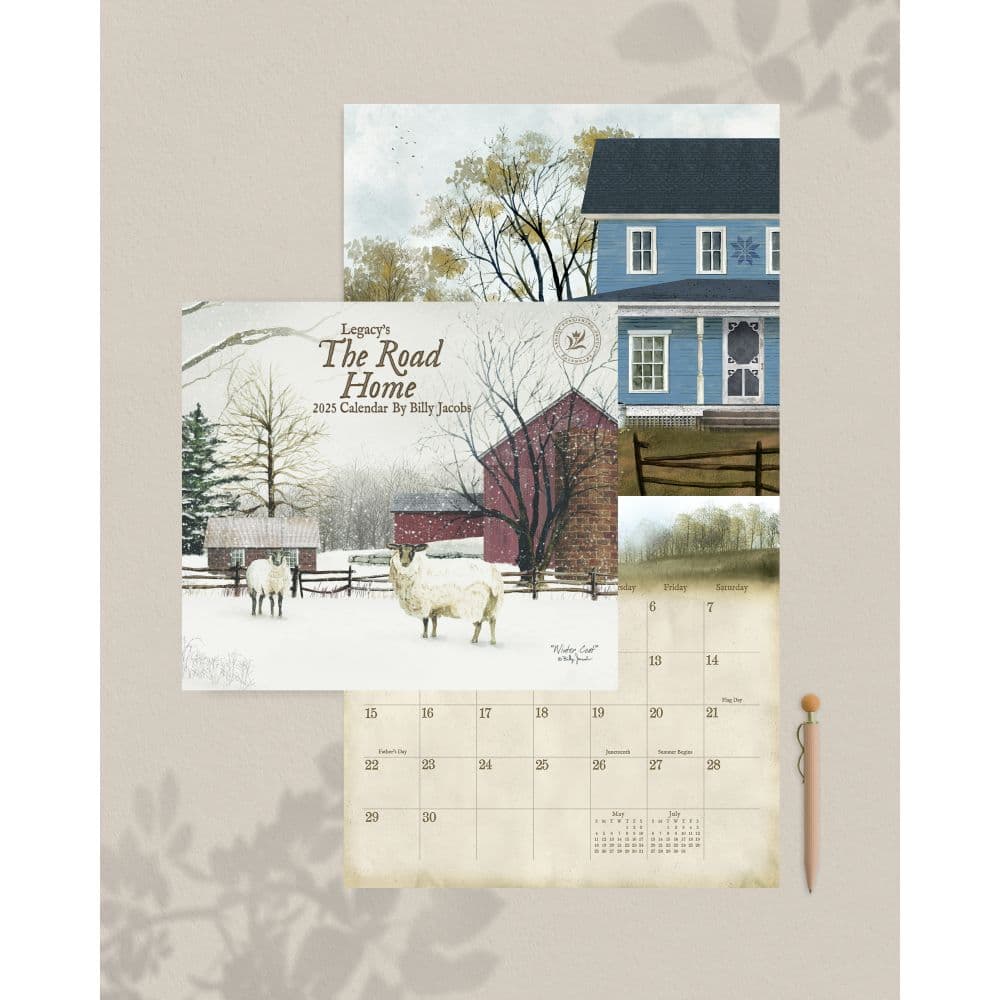 Road Home by Billy Jacobs 2025 Wall Calendar