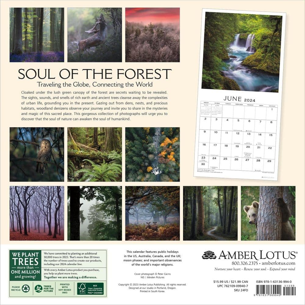 Soul of the Forest 2024 Wall Calendar