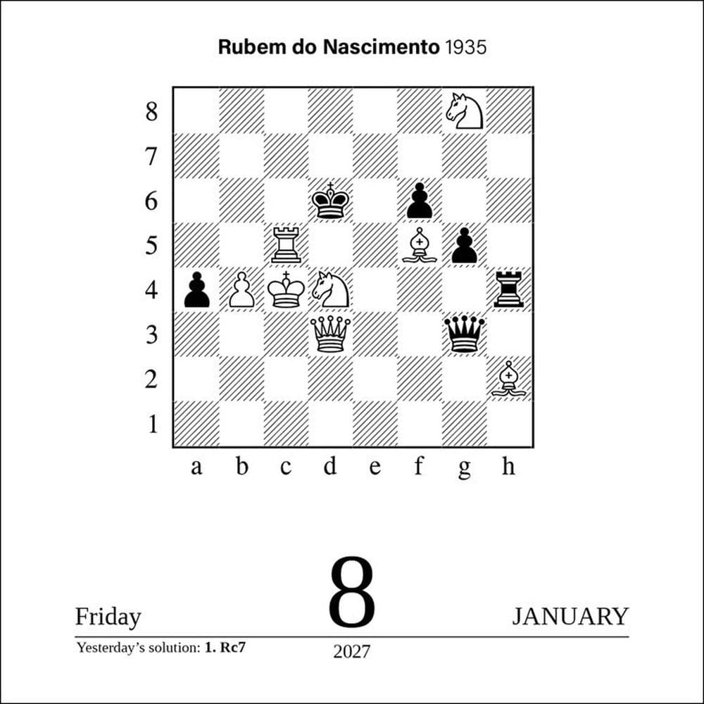Chess 2027 Desk Calendar Second Alternate Image
