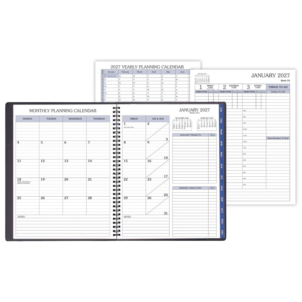 Turquoise Shimmer Large Time Master 2027 Planner First Alternate Image