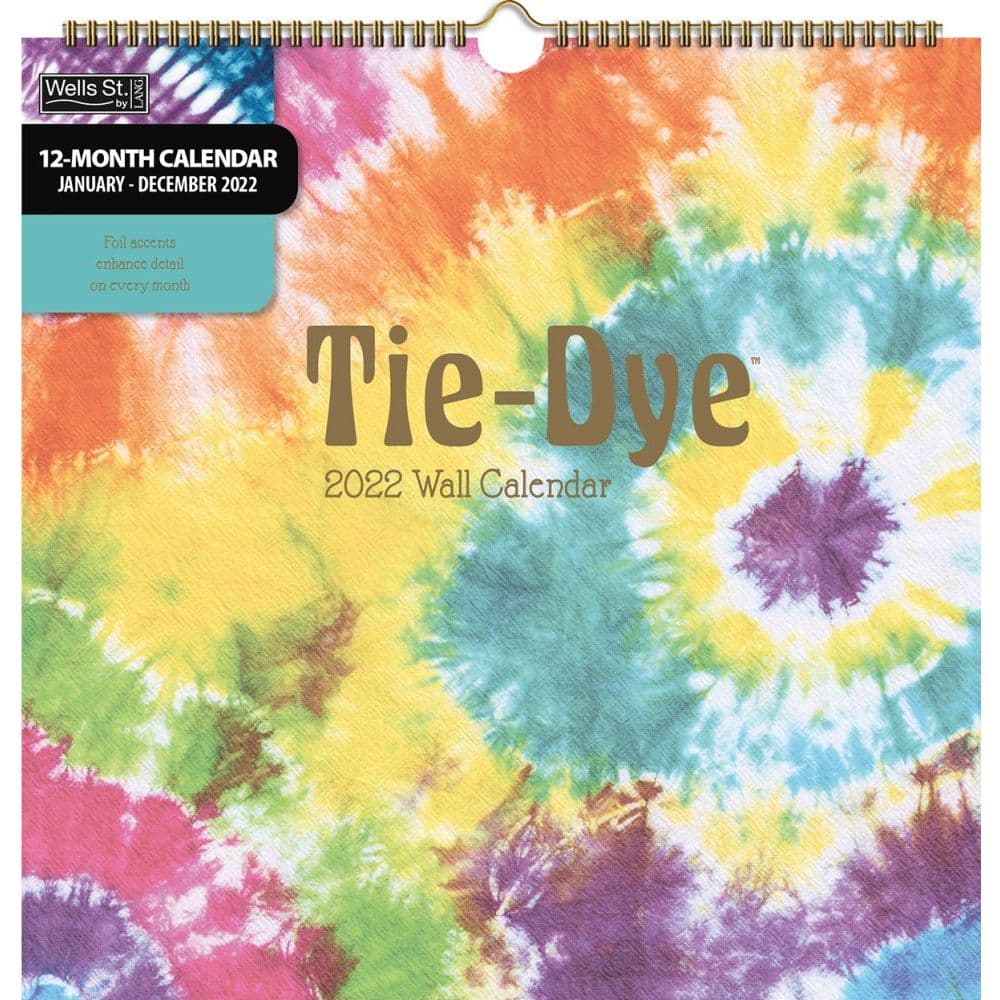 Tie Dye 2022 Spiral Calendar