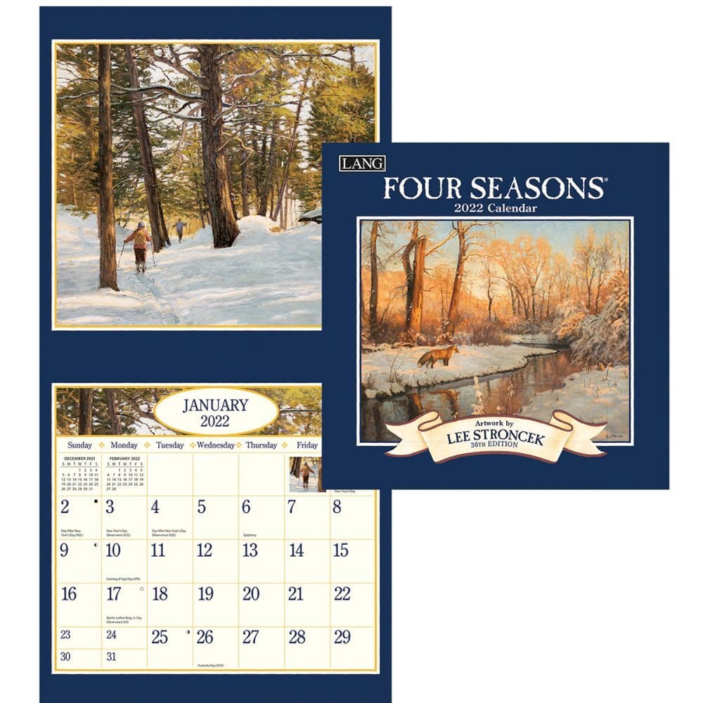 LANG Four Seasons 2021 Mini Wall Calendar 7"X7" 