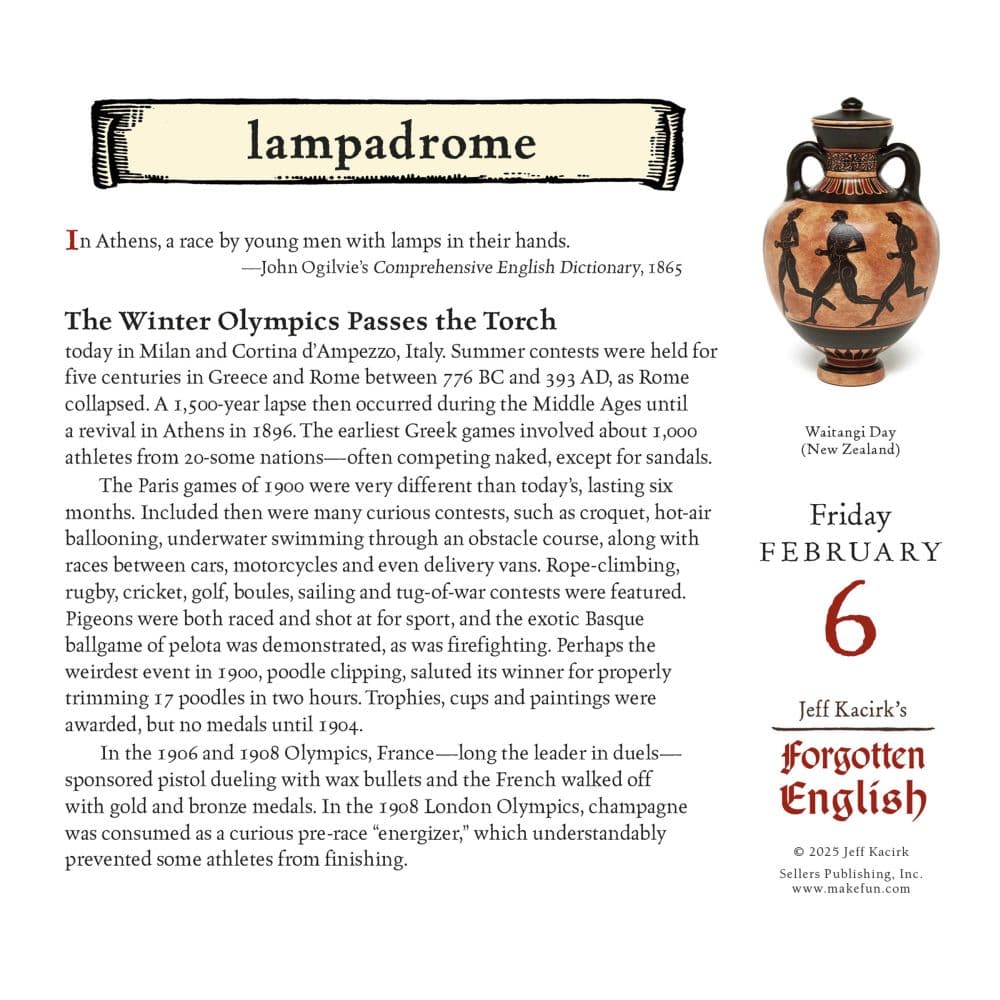 Forgotten English 2026 Desk Calendar Second Alternate Image