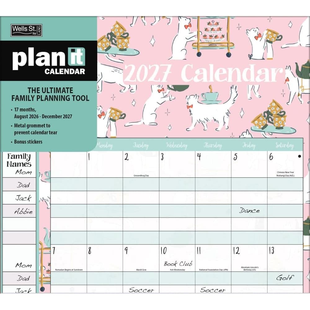 image Pawsome Pets 2027 Plan-It Plus Wall Calendar Main Product Image