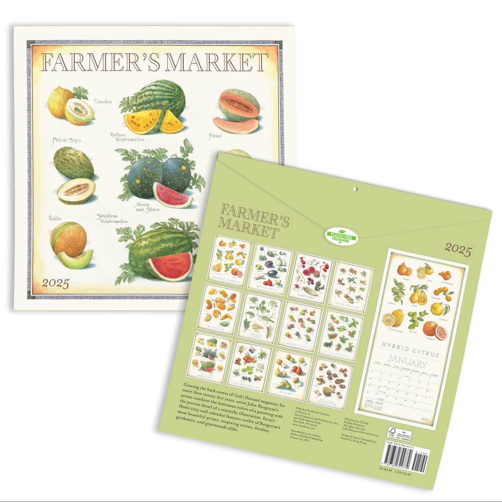 Farmers Market 2025 Wall Calendar Fifth Alternate Image