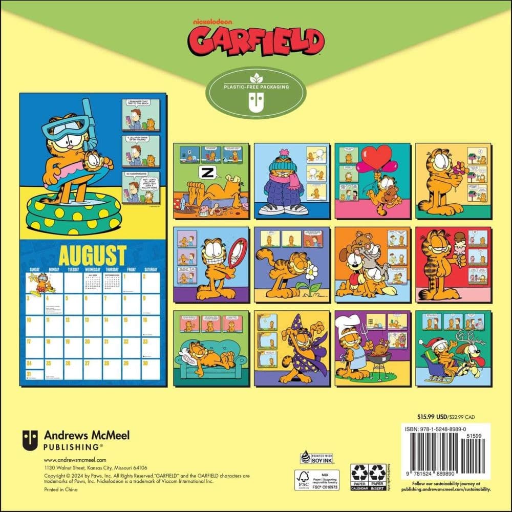 Garfield 2025 Wall Calendar First Alternate Image