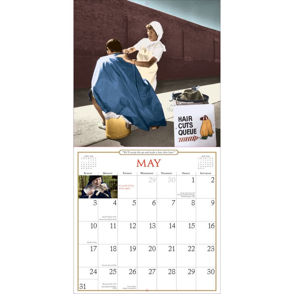 Nuns Having Fun 2026 Wall Calendar Fourth Alternate Image