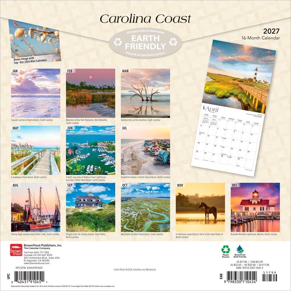 Carolina Coast 2027 Wall Calendar First Alternate Image
