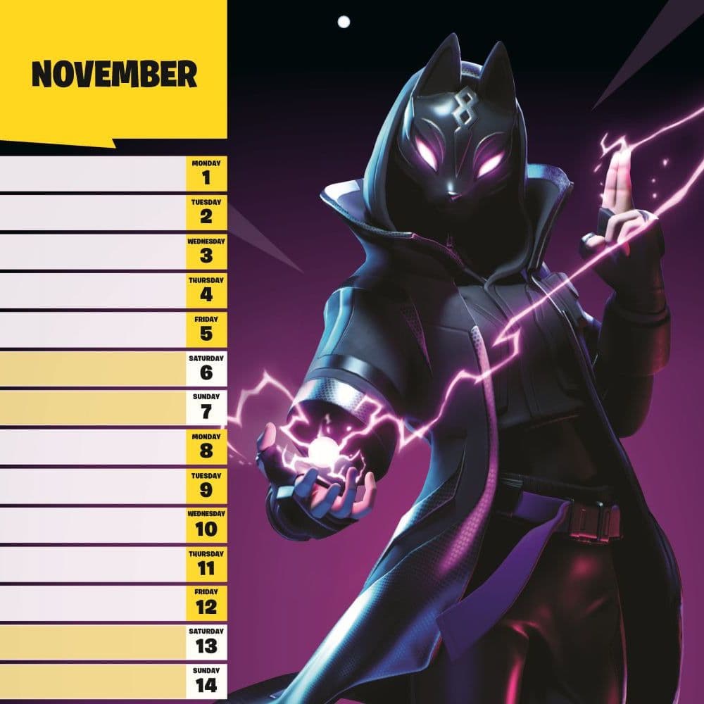 Fortnite Wall Calendar