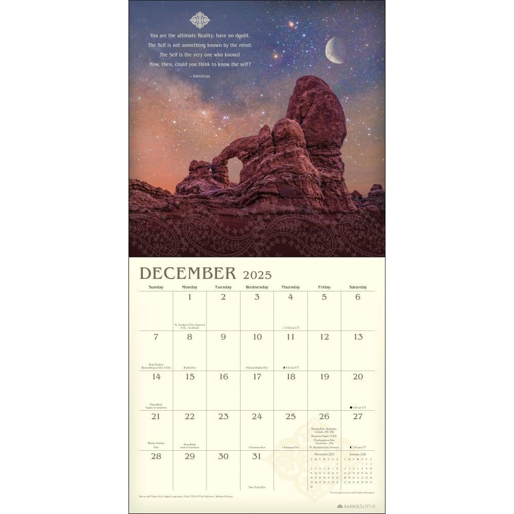 Meditation 2025 Wall Calendar Third Alternate Image