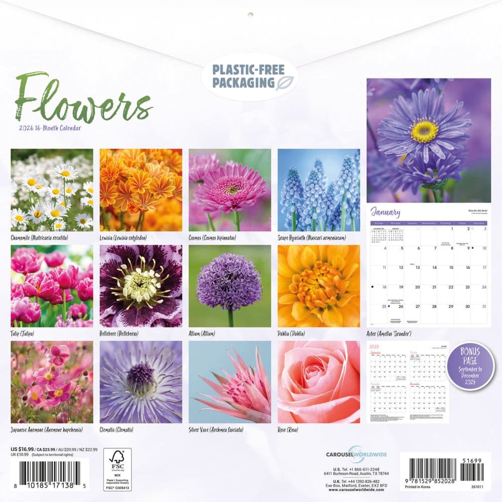 Flowers 2026 Wall Calendar First Alternate Image