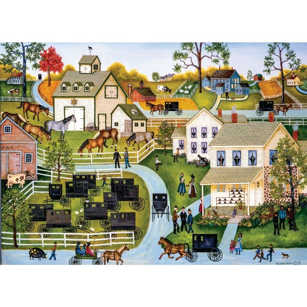 Hometown Sunday Meeting 1000pc Puzzle Alternate Image 1