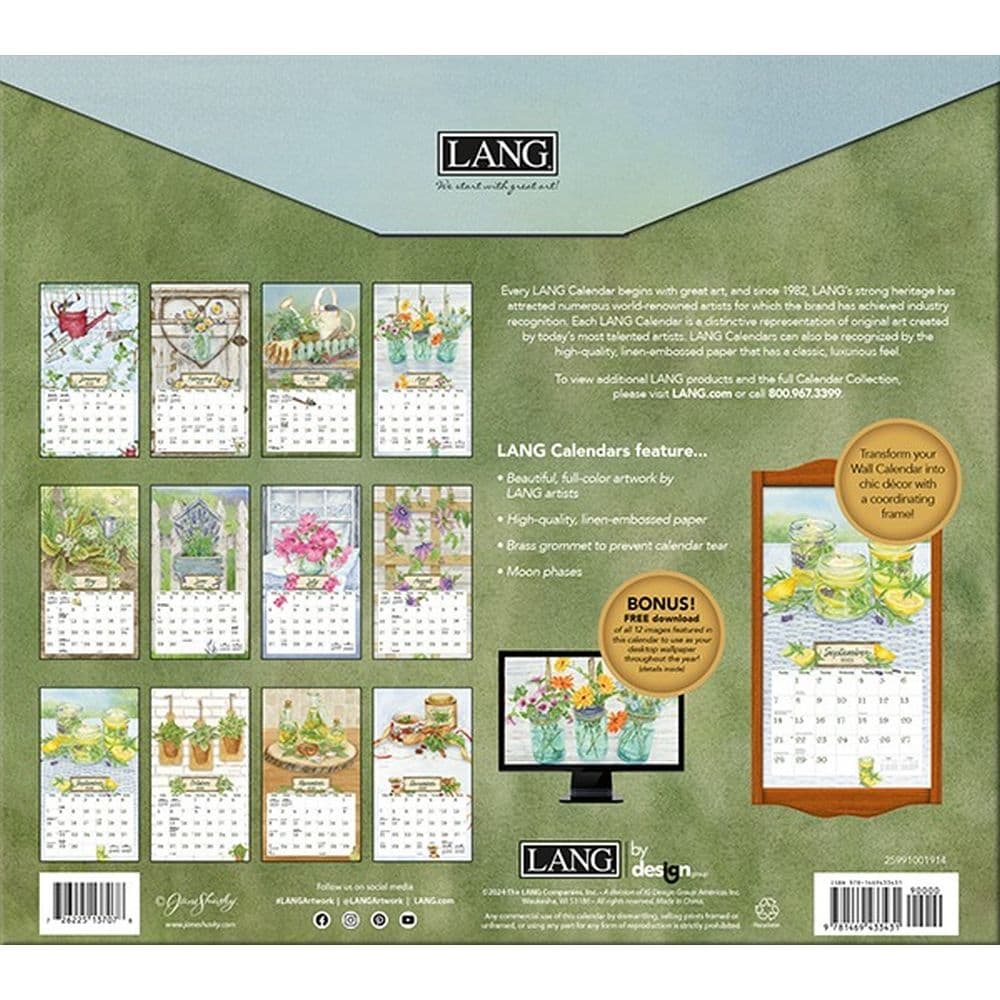 Herb Garden by Jane Shasky 2025 Wall Calendar - Calendars.com