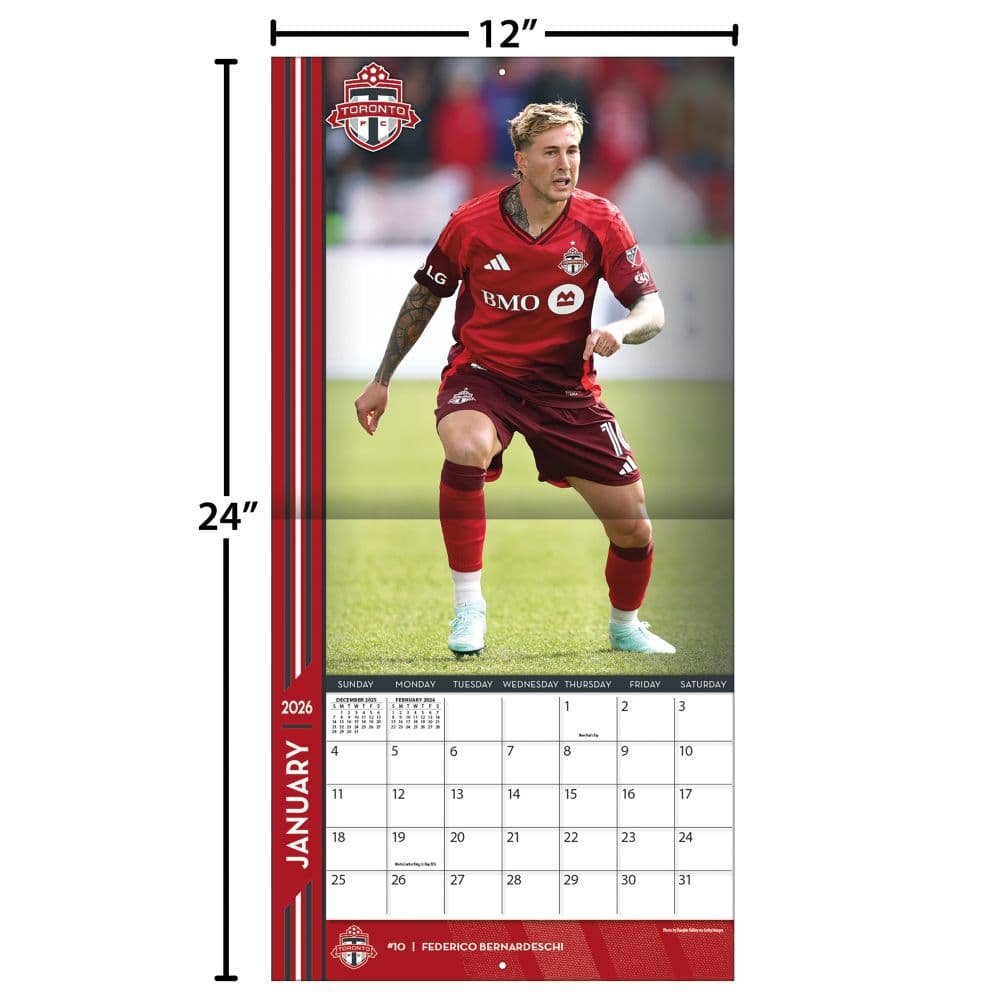 MLS Toronto FC 2026 Wall Calendar Fourth Alternate Image