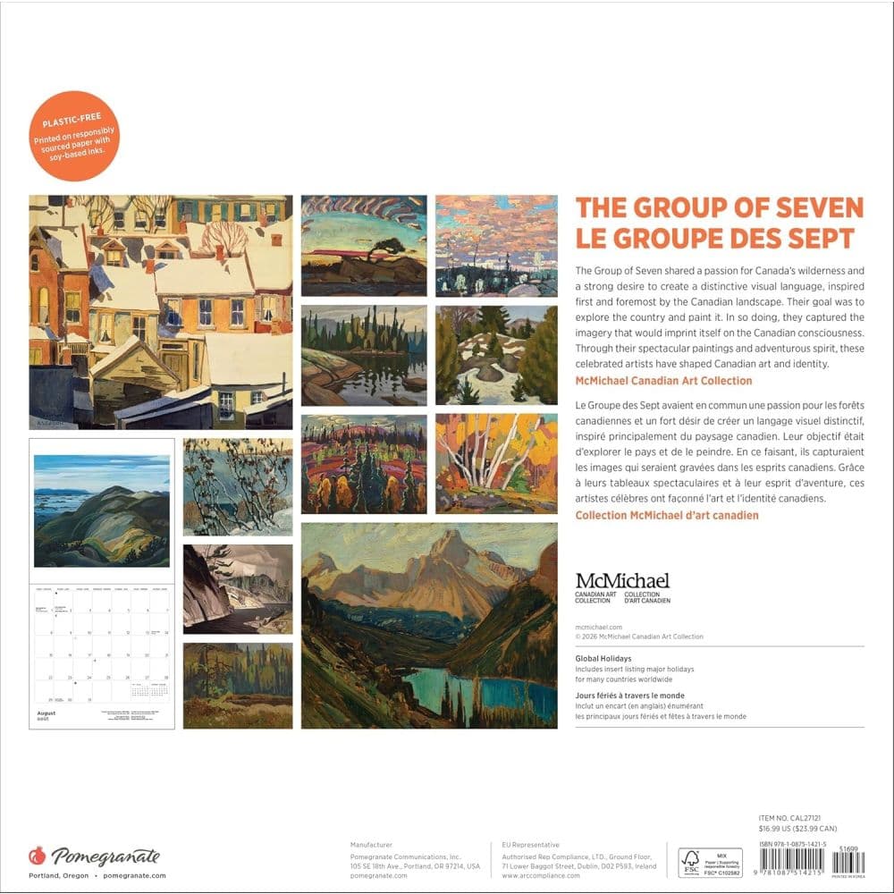 Group of Seven 2027 Wall Calendar First Alternate Image