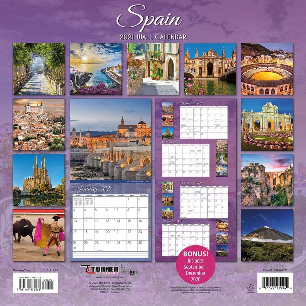 Spain Wall Calendar